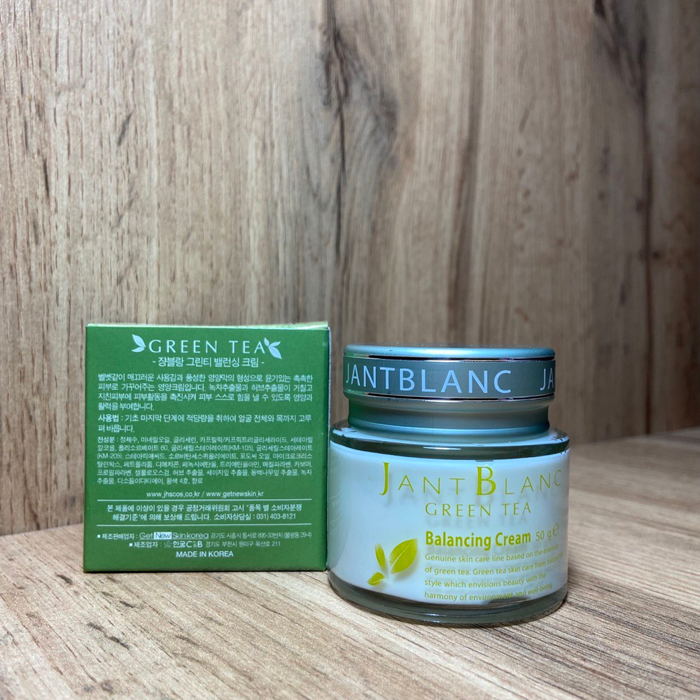 Крем для лица Jant Blanc Green Tea Balancing Cream балансирующий с экстрактом зеленого чая 50 г