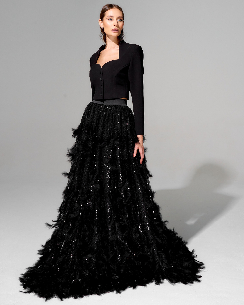 Юбка Goddess с вышивкой ручной работы