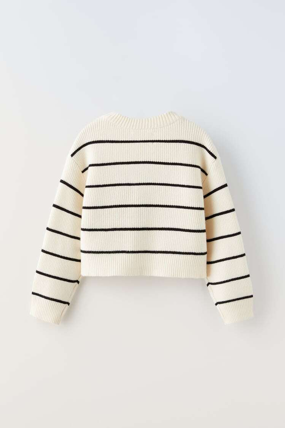 ZARA СВИТЕР В ПОЛОСКУ, ЭКРЮ