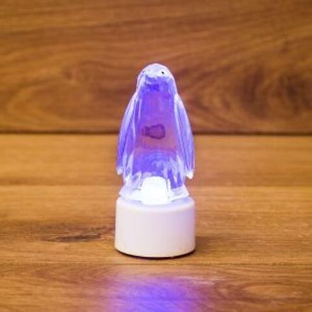 Фигура светодиодная на подставке "Пингвин Кристалл", RGB