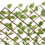 Забор декоративный «Листья плюща» при ширине 2 м высота 0,95 м (h-1,2м в сложенном), Зеленый