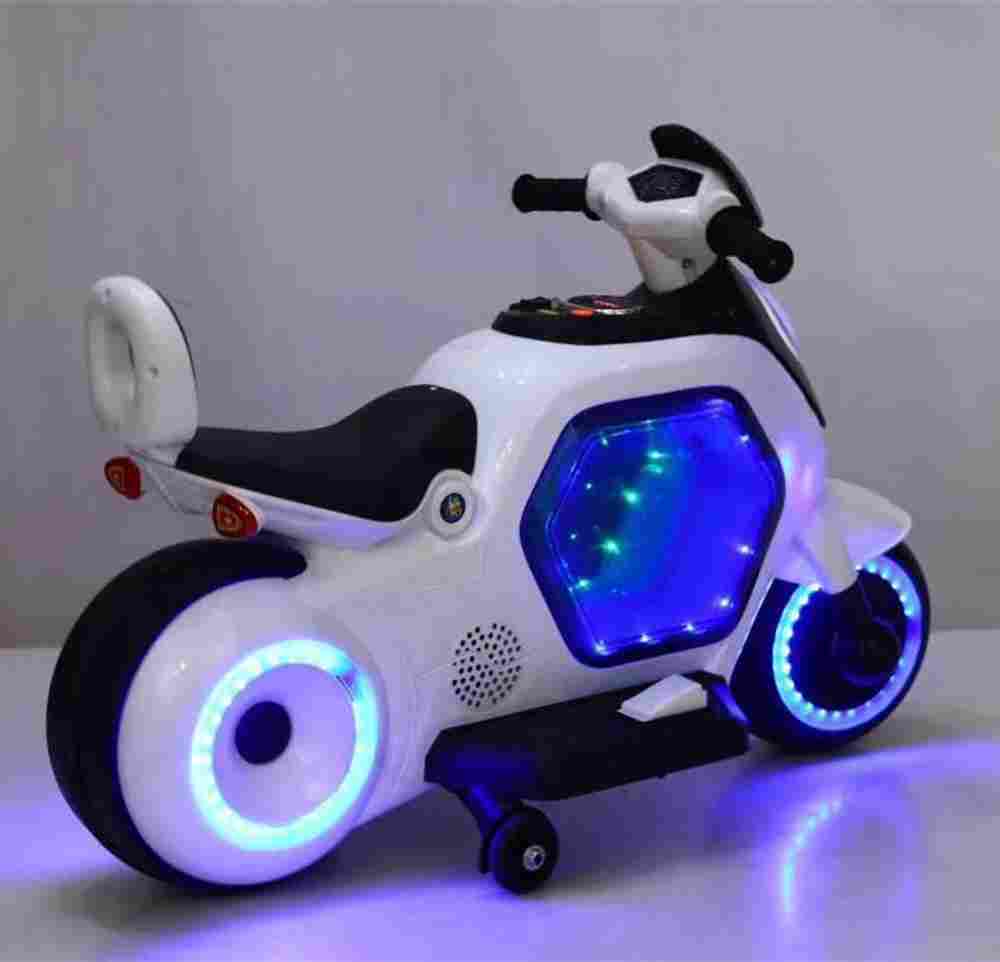 Детский электромотоцикл "Battery 6V" белый