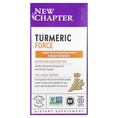 New Chapter, Turmeric Force, 120 вегетарианских капсул