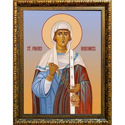 Фива Кенхрейская (Коринфская), диакониса. Икона на холсте. В раме 30 х 40 см.