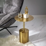 Кофейный столик Solid диам.40см x 58см, золотой, металл