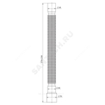 Гофра 40х40/50 L=370-1200мм Unicorn D120
