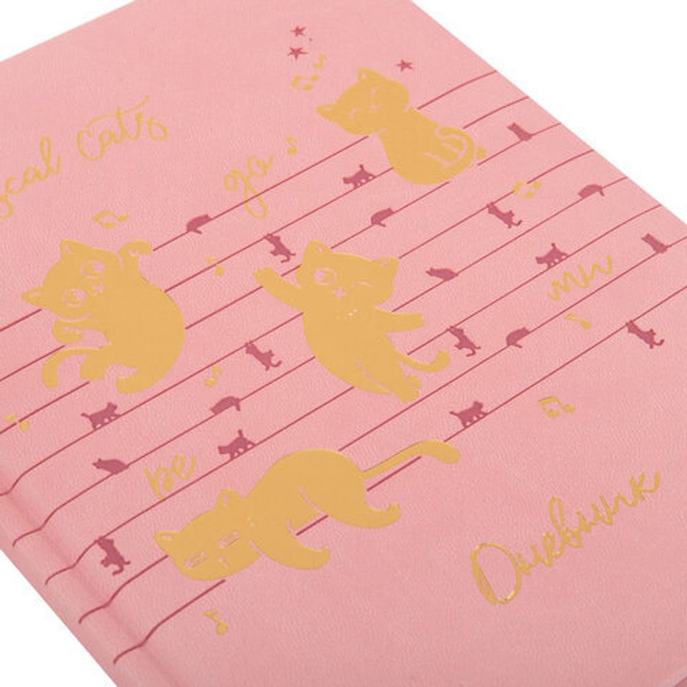 Дневник для музыкальной школы 170х215 мм, 48 л., обложка кожзам твердая, фольга, BRAUBERG, справочный материал, НОТКИ, 107368