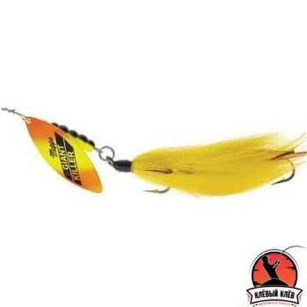 Блесна вращ. Mepps GIANT TANDEM Gold/Yellow, 5, (блистер)