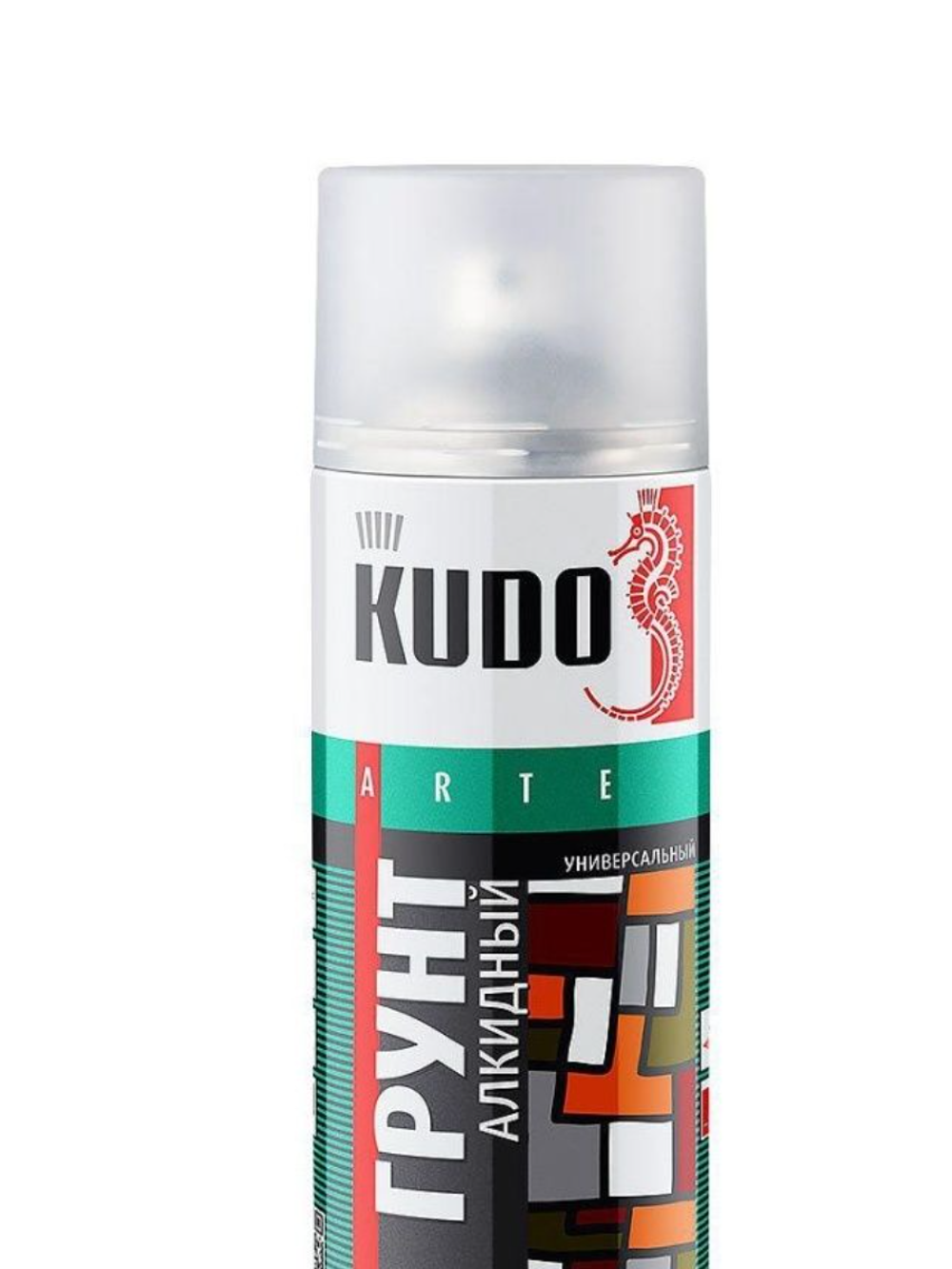 Грунт алкидный аэрозольный Kudo KU-2001, 520 мл, серый