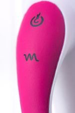 Вибратор с клиторальным стимулятором Elly с подогревом силикон розовый 21,5 см