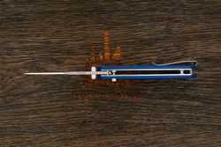 Нож складной QSP Grebe, клинок 80мм, сталь Sandvik 14C28N, рукоять микарта