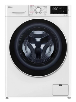 Стиральная машина LG F4M5TSFW белая,8кг,1400об,черный люк,с дисплеем,дозагрузка белья,стиральная машина спаром