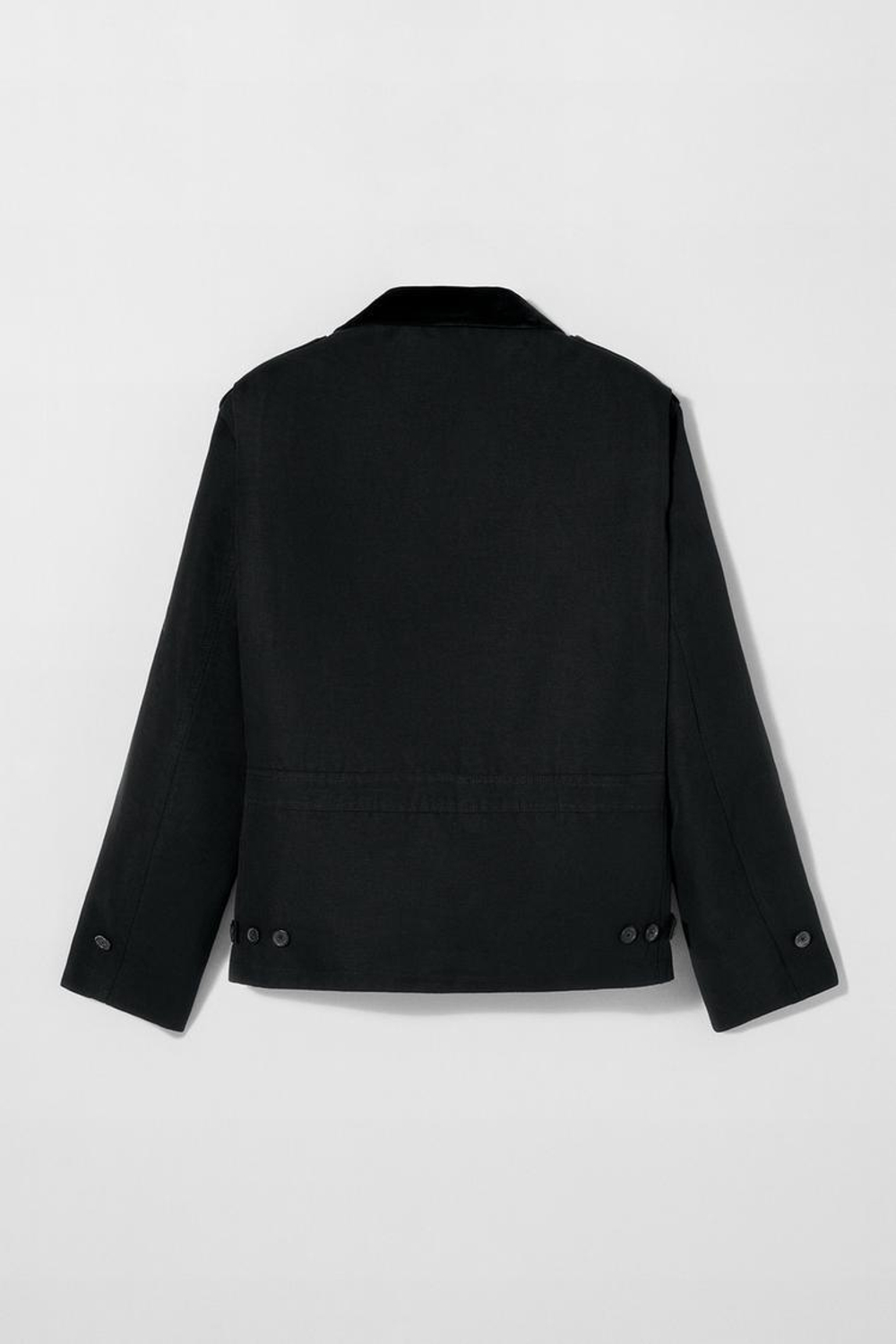 ZARA X BOBBY GILLESPIE КУРТКА ИЗ СМЕСОВОГО ХЛОПКА, ЧЕРНЫЙ