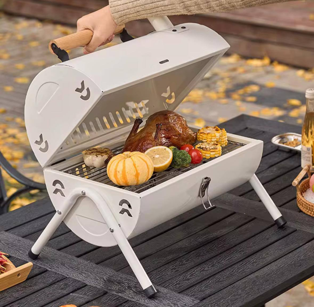 Гриль в форме цилиндра