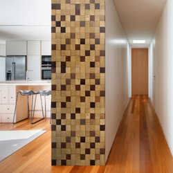 Деревянная мозаика для стен Wood Mosaic Студия Дуб/Термоясень