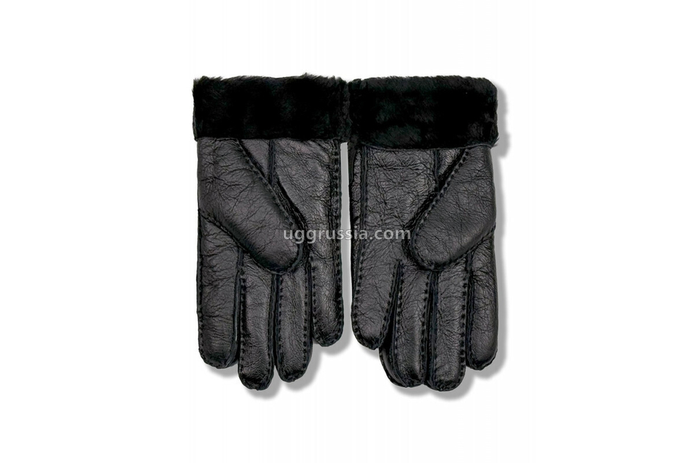 UGG Перчатки Кожаные Мужские Черные