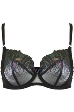 Бюстгальтер на косточках с блестящими элементами (Размер: 105B) (Цвет: черный)
