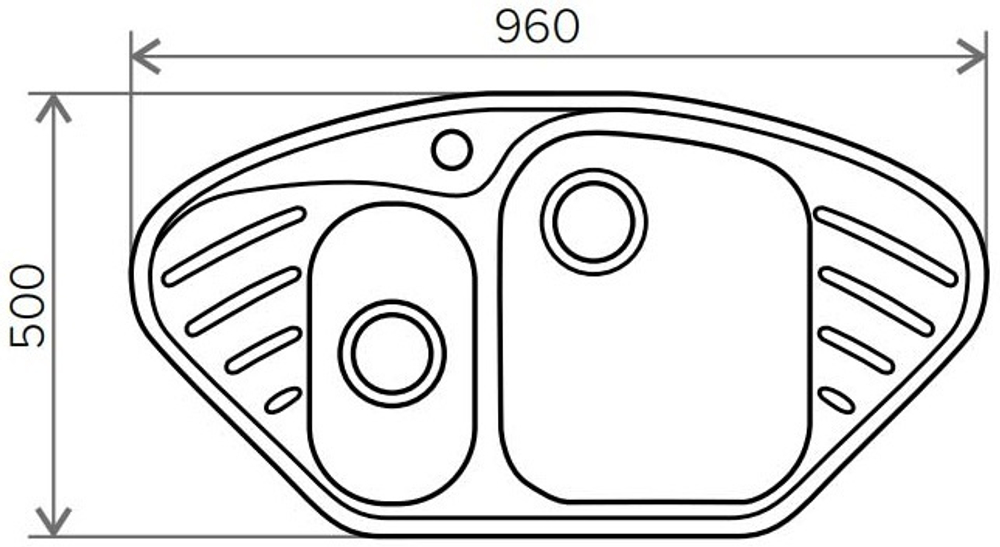 Мойка POLYGRAN F-14 опал № 328