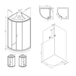 Душевая кабина 100x100 см, без гидромассажа AM.PM X-Joy W88C-401-100WT Стекло матовое, профиль белая