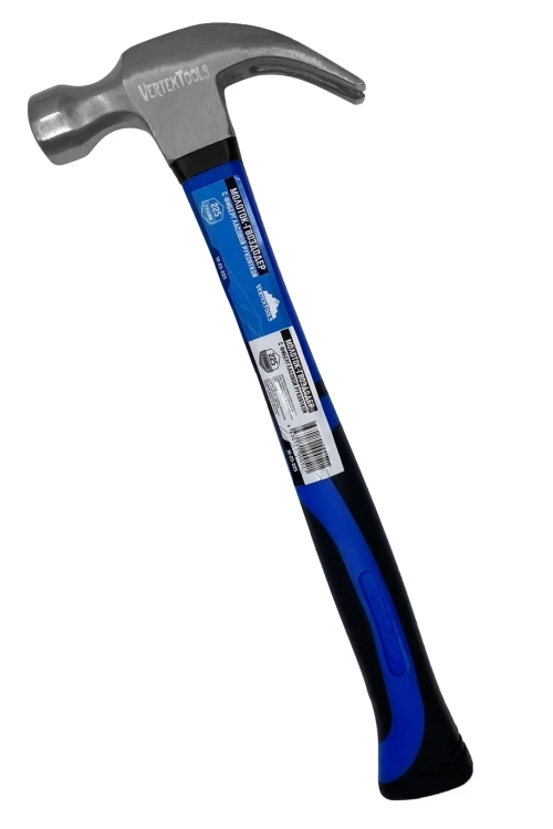 Молоток-гвоздодер, 225 г, фибергласовая обрезиненная рукоятка (6/60)