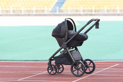 Коляска Carrello Vector CRL-6550 Nova DK791 Grey Line с базой Isofix 3 в 1 Pearl Black