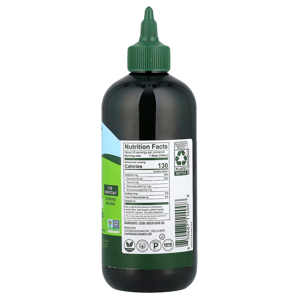 California Olive Ranch, Chef's Bottle™, нерафинированное оливковое масло высшего качества, мировая смесь, 500 мл (16,9 жидк. унции)