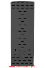 Камин РОДОС 900 ЧЕРНЫЙ, шамот белый