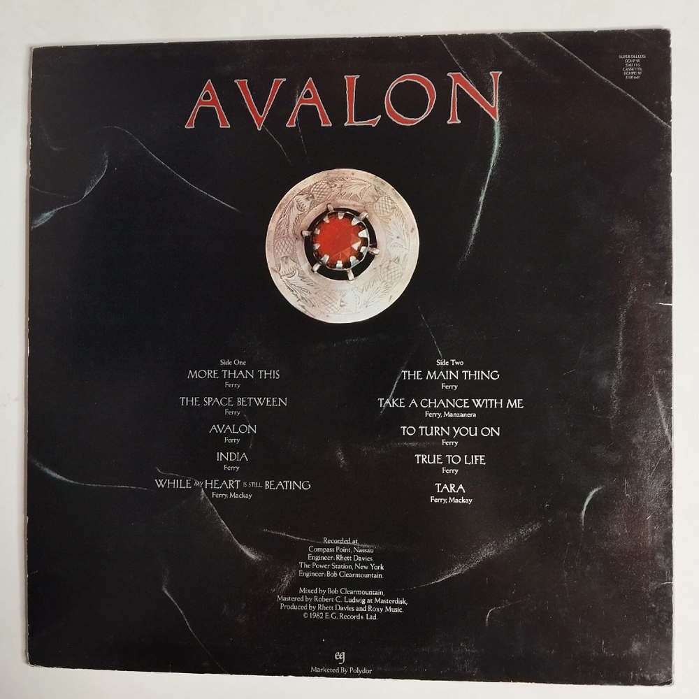 Винтажная виниловая пластинка LP Roxy Music Avalon (UK 1982)