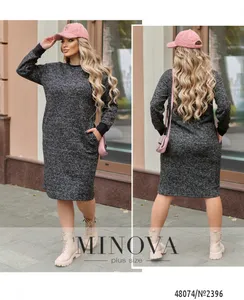 Платье 2396-черный-белый Minova