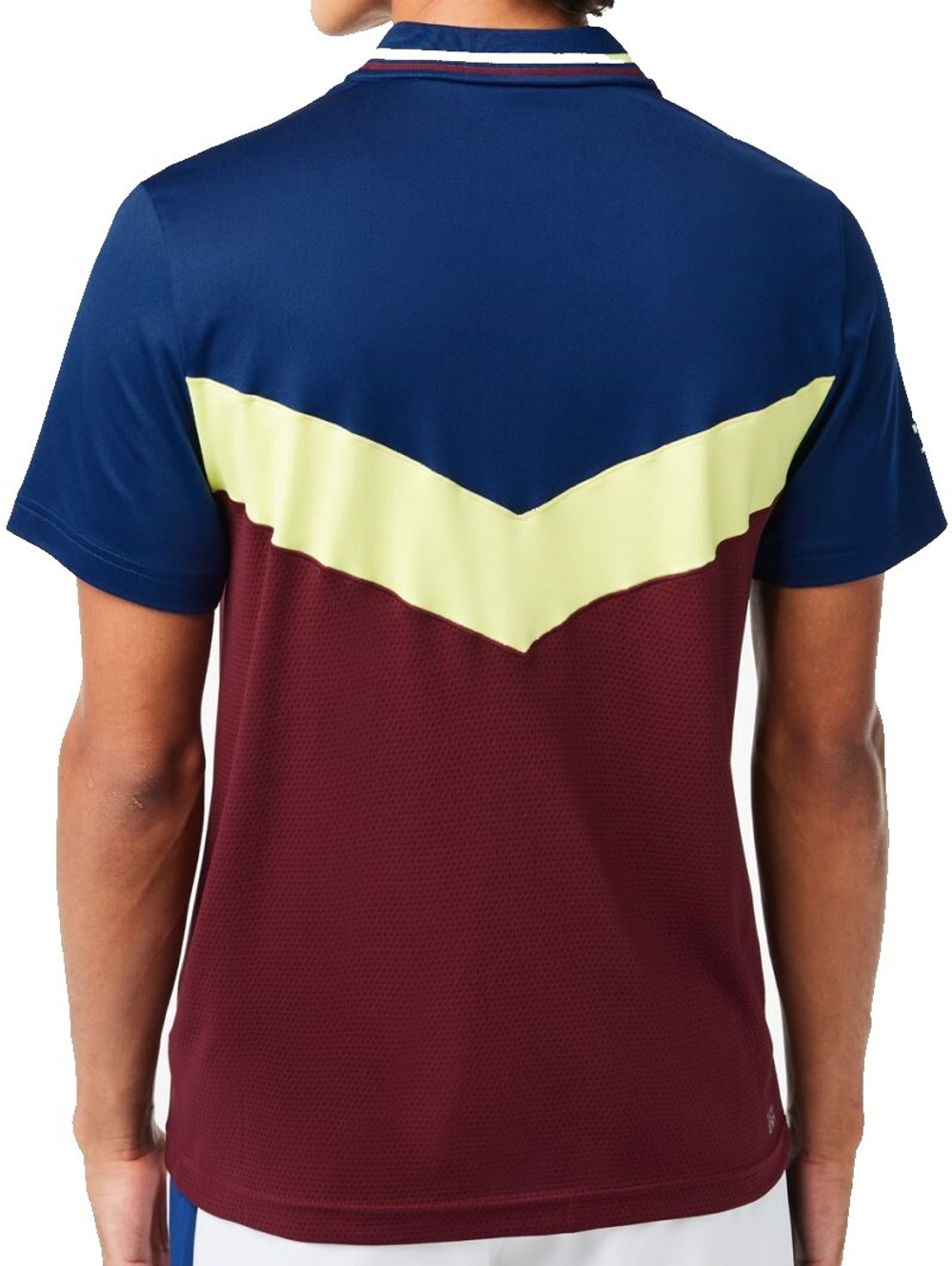 Теннисное поло Lacoste Tennis x Daniil Medvedev Seamless Effect Polo Shirt - bordeaux/lime/navy blue - Multikolor