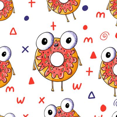 Милый пончик монстр