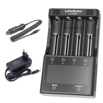Зарядное устройство LiitoKala Lii-500S универсальное 220 V + Автоадаптер 12В