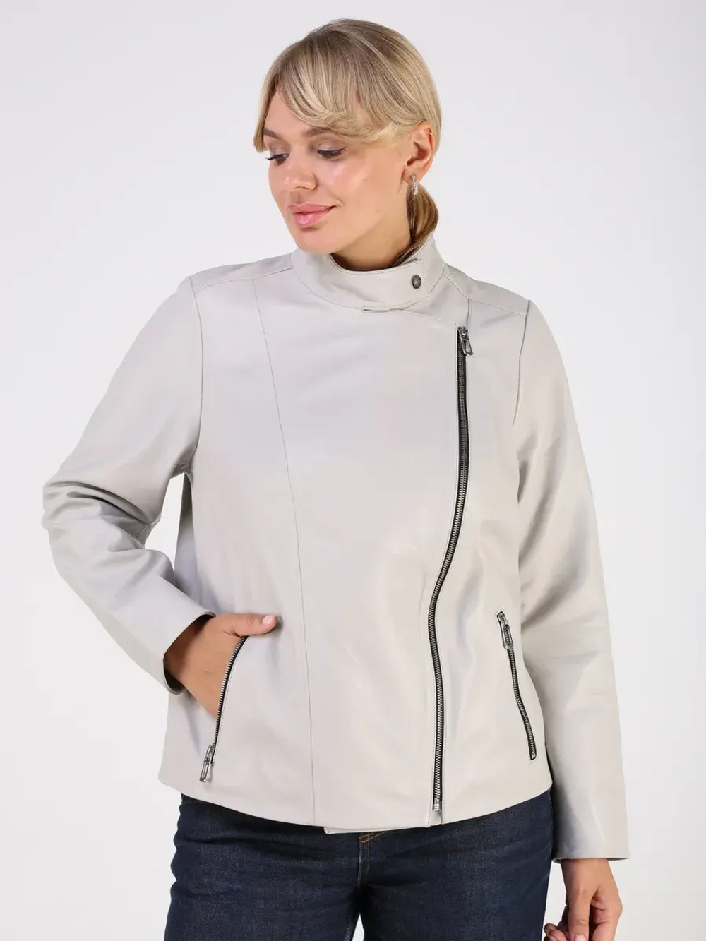 Кожаная куртка демисезонная косуха