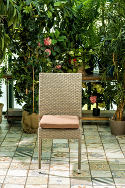 Плетеный стул ROME светло-коричневый без ручек