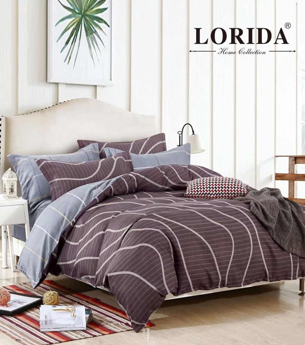 Коробка постельное белье "Lorida " Хлопок Размер Полуторка / Коробка 30 расцветок