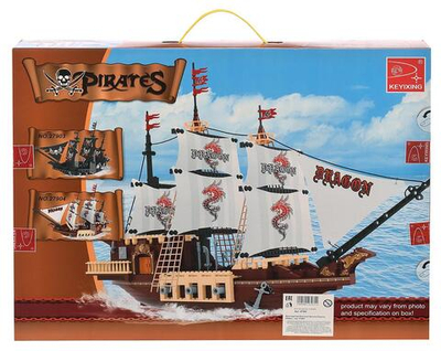 Конструктор блочный Аусини Пираты 692дет., коробка 27904