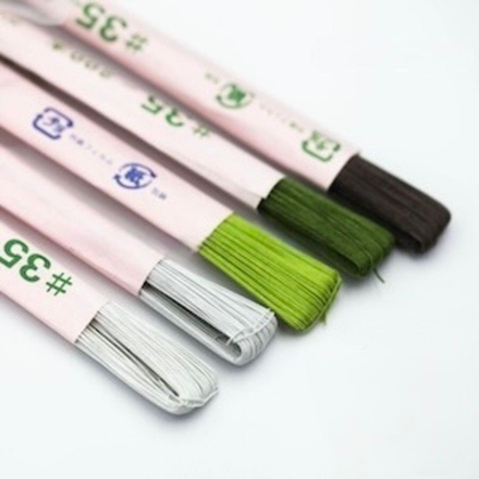 Японская проволока №35 в белом тейпе U 72 см, 100 штук