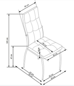 Стул HALMAR K416 серый/хром