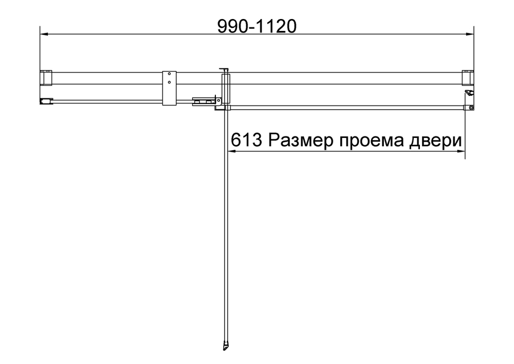 Душевая дверь Экстенза (Extenza) VDP-4EX1011CLG, 1000/1100, брашированное золото, стекло прозрачное