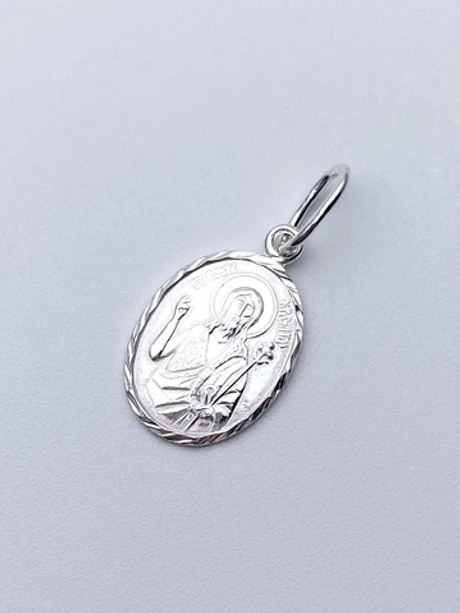 Образок из серебра/Без покрытия/Подвижное ухо/Иоанн Креститель
