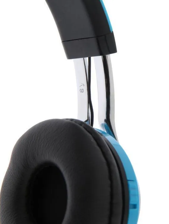 Наушники беспроводные LuazON RX-1 TM-021, накладные, BT 4.2, 250 мАч, LED, FM,microSD,синие