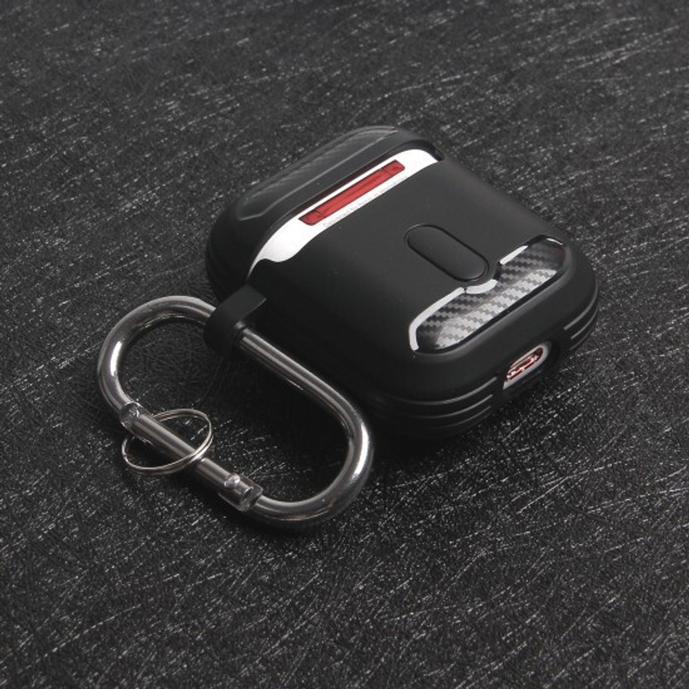 Чехол для AirPods, карбоновый, WIWU APC005, 012532 Красный