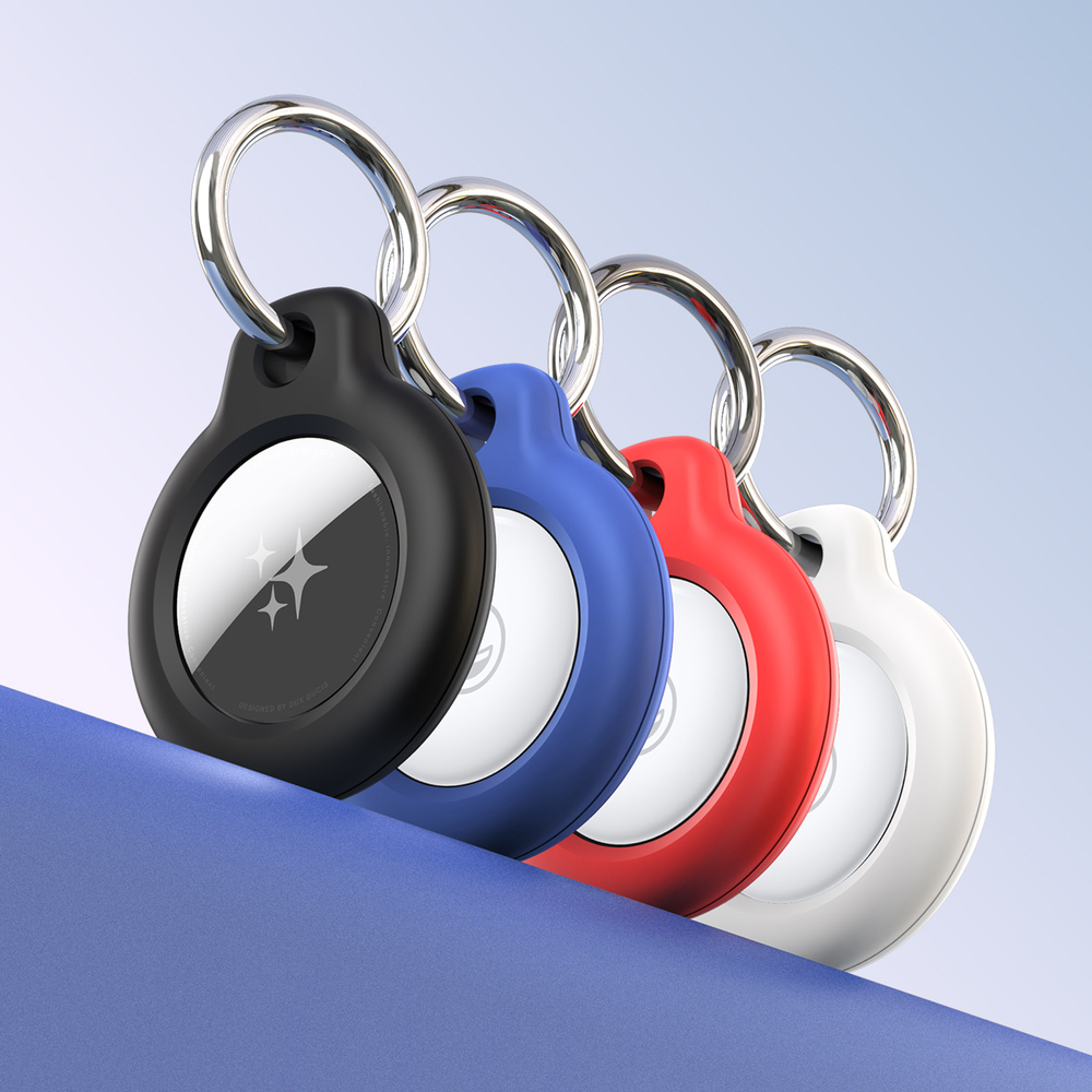 Комплект защитный чехлов-держателей 4шт с кольцом для AirTag, Dux Ducis