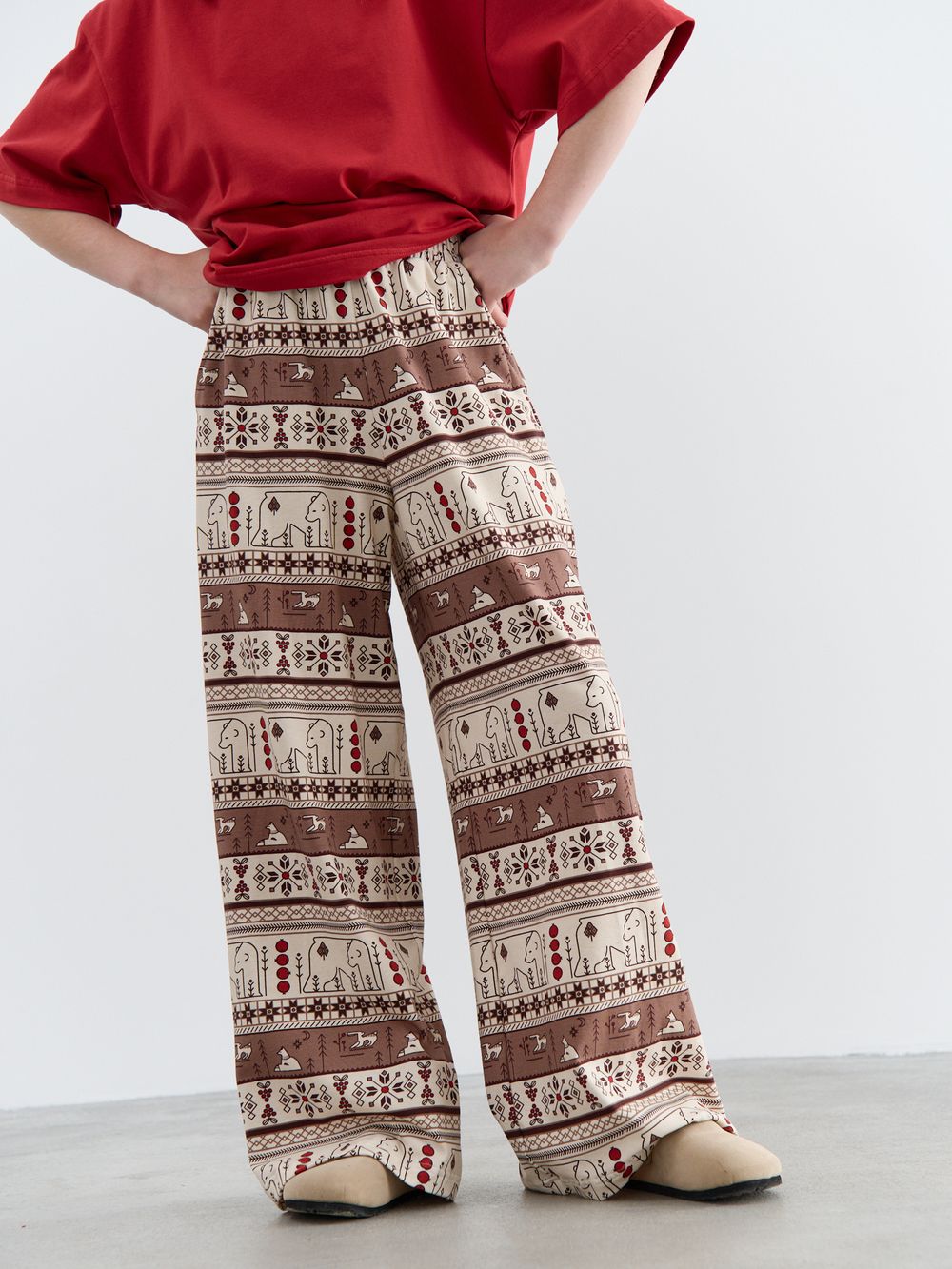 Брюки палаццо "Лесные сказки" 7+