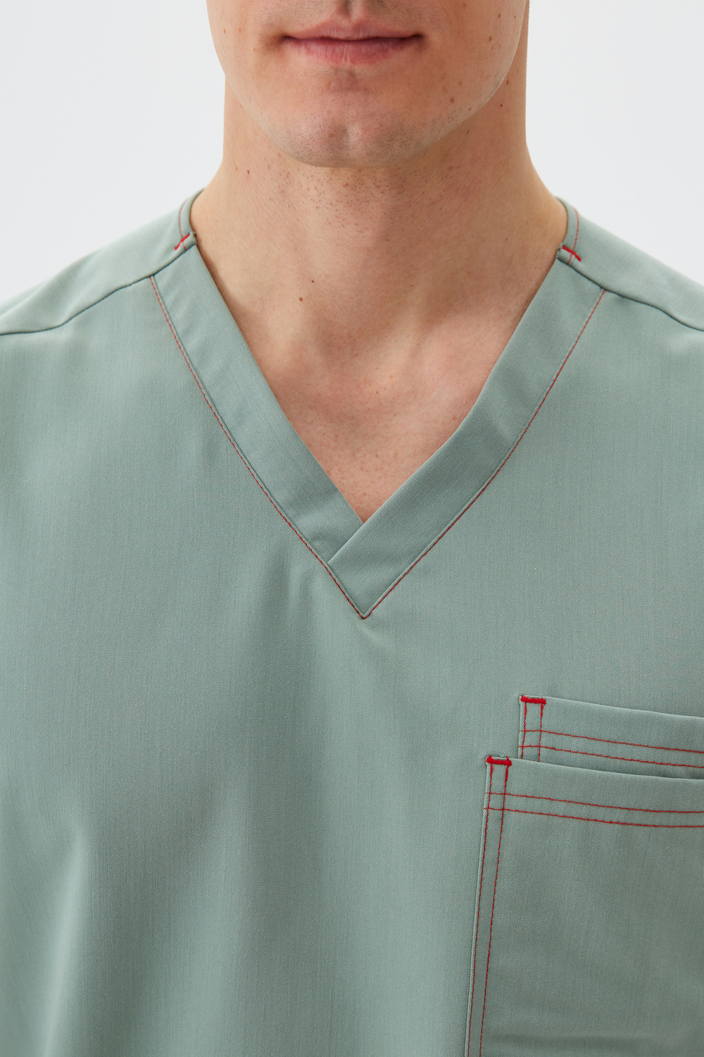 Топ медицинский мужской Гекай, шалфей