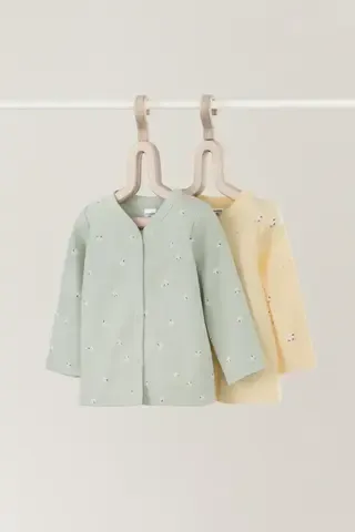 кофточка для новорожденных  К 300450-2уп/маленькие овечки,поле с ромашками