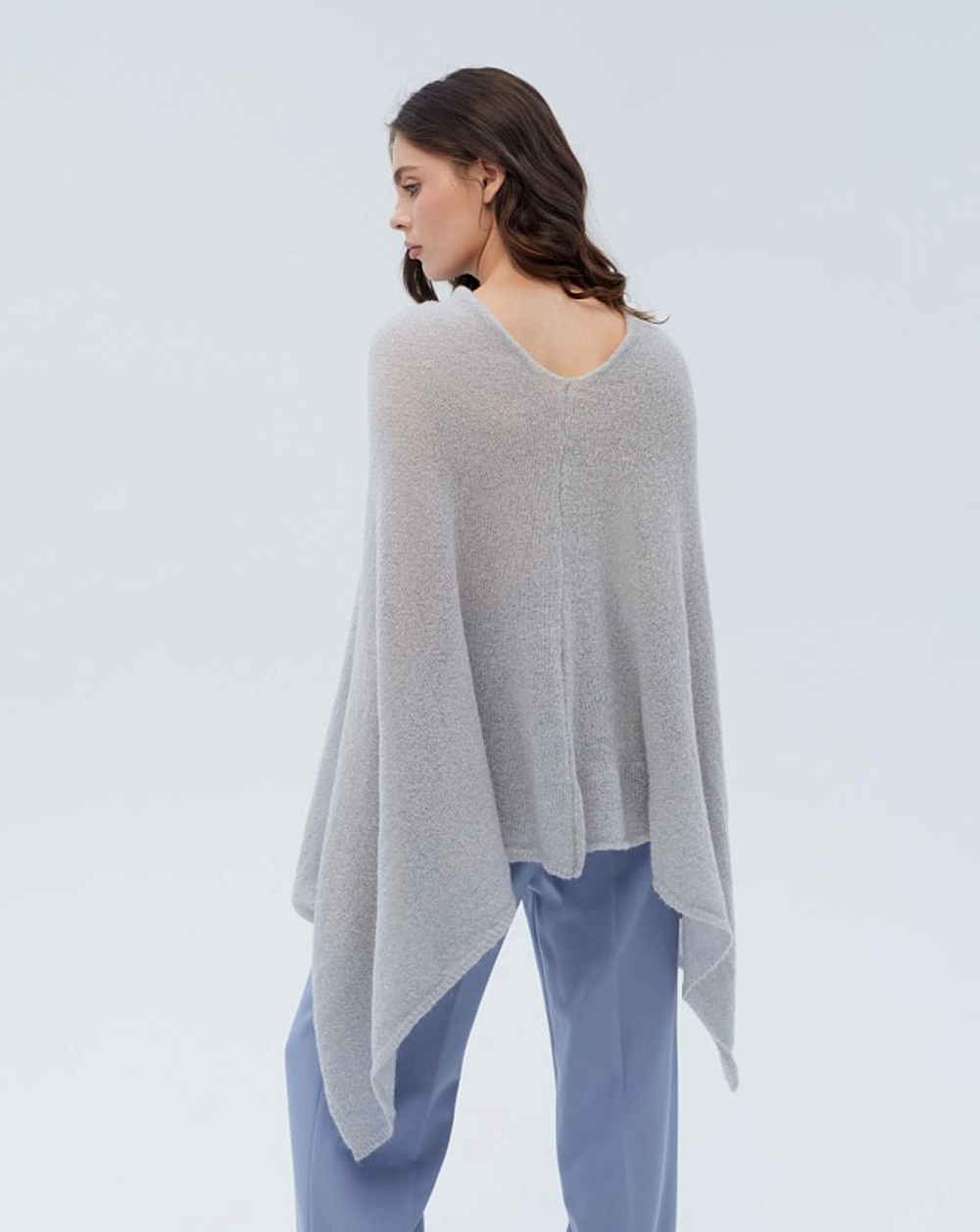 Накидка пуховая Т027-03 серый