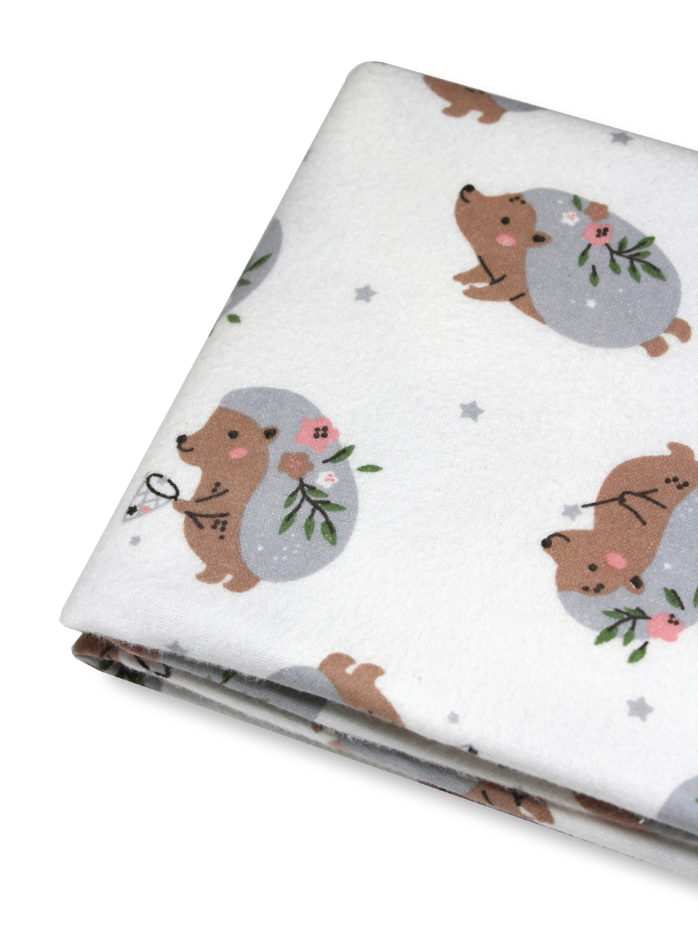 Пеленка Лесной ёжик фланель 90*130 RinaAmari