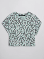 Леопардовая футболка для девочки на лето