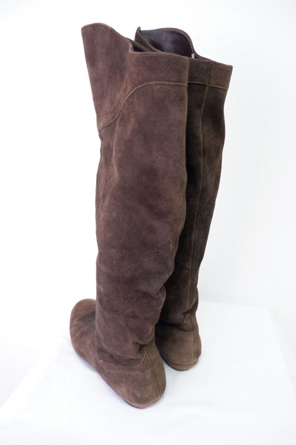 Сапоги демисезонные темно-коричневые 39 размер